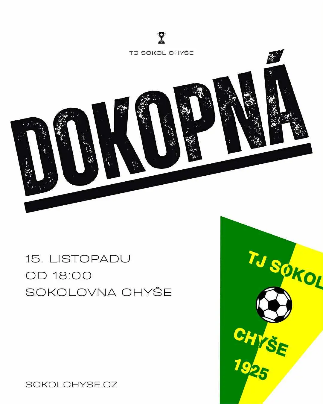 Podzimní Dokopná nás čeká 15.listopadu !