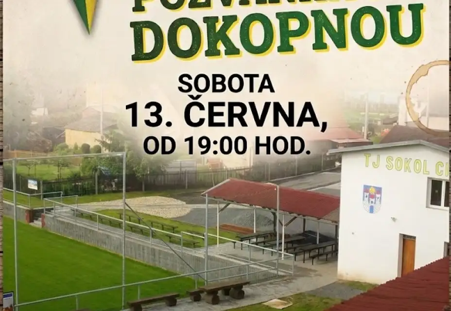 Dokopná se koná v sobotu 13.června od 19 hodin