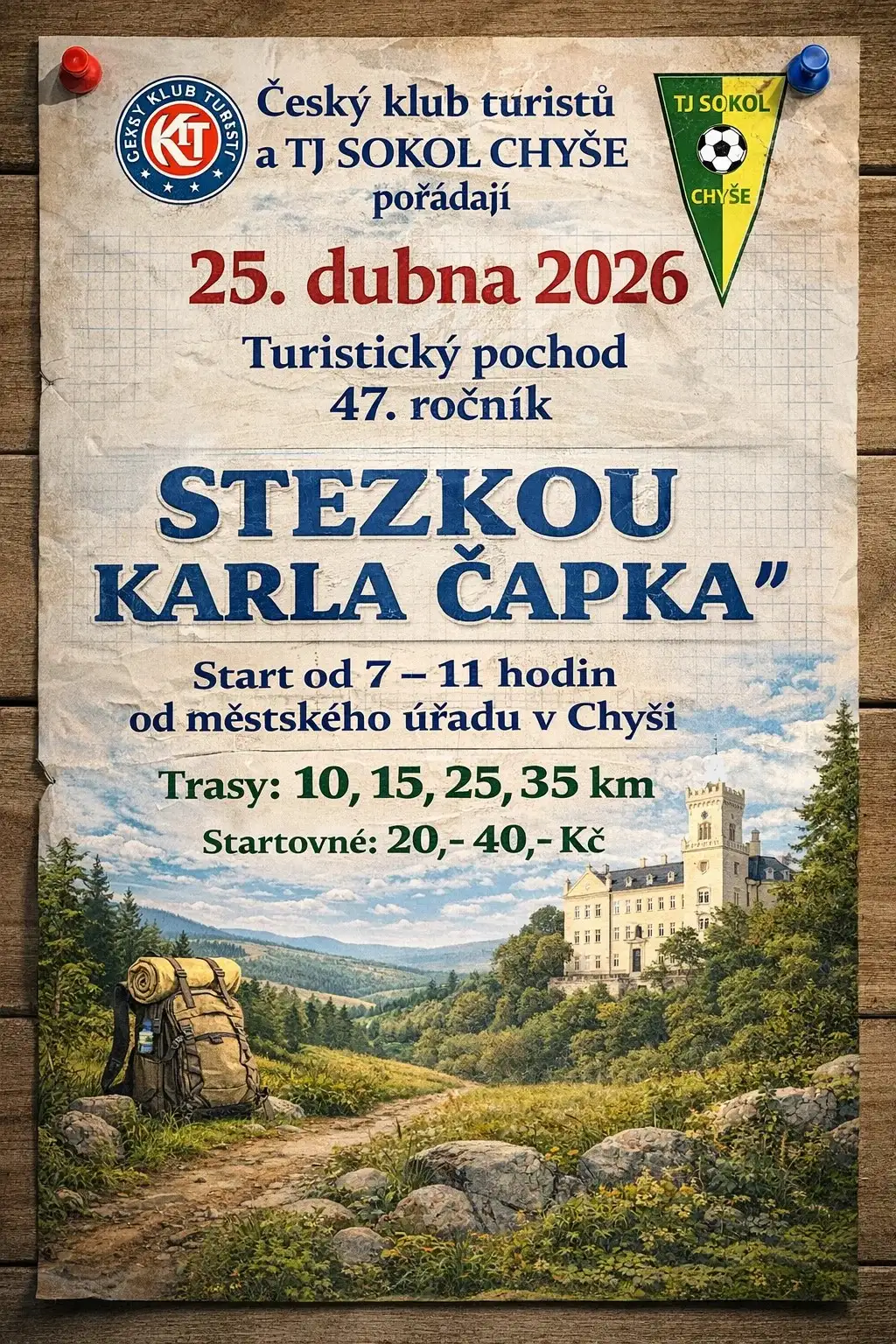 Zveme Vás na pochod Stezkou Karla Čapka