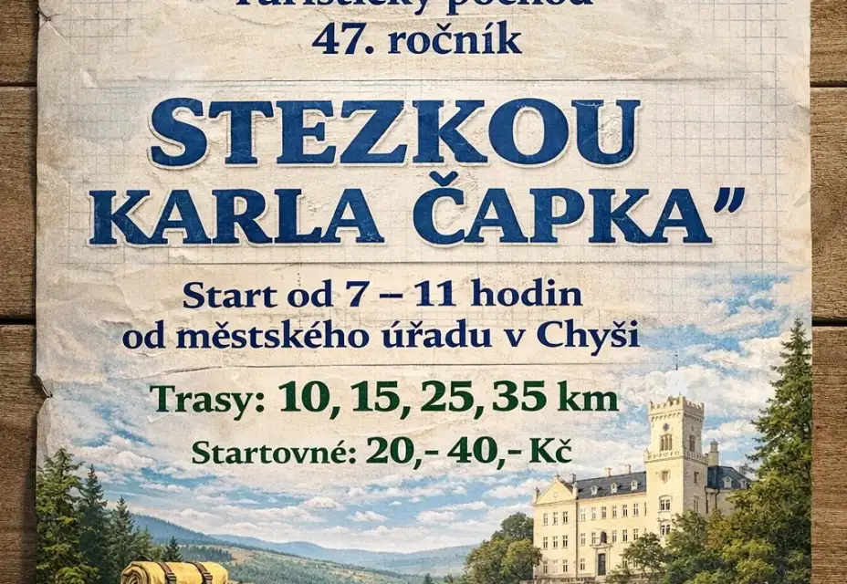 Zveme Vás na pochod Stezkou Karla Čapka