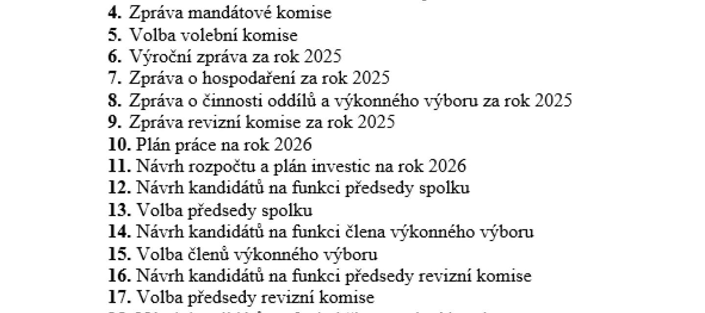 Valná hromada se koná 4.4. od 18:30 v Sokolovně!